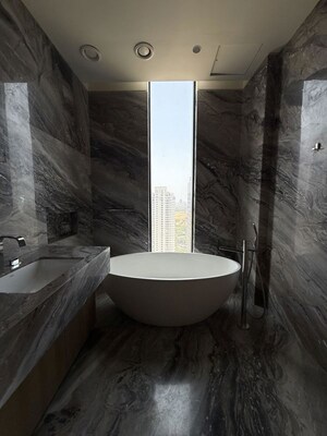 Bathroom in 3 BHK Apartment at Provenance Four Seasons Private Residences, Worli – for Rent