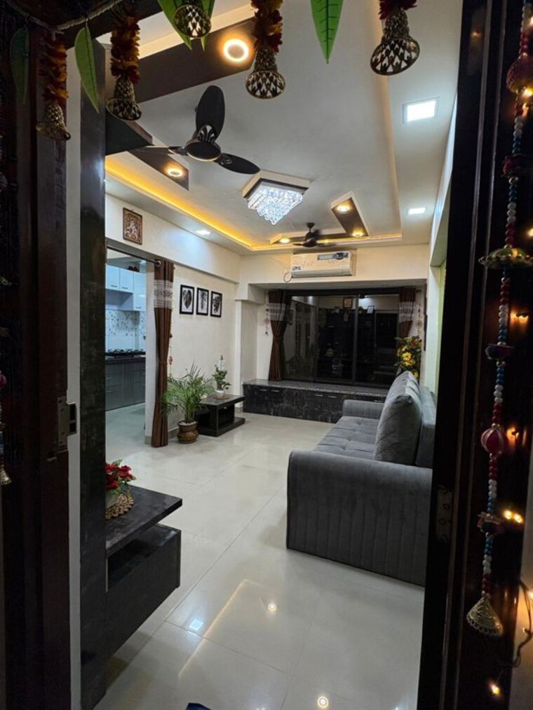 Living Room, raunak-bliss 1 Bedroom 470 Sq.Ft. Apartment In Ghodbunder Road Thane 9913157