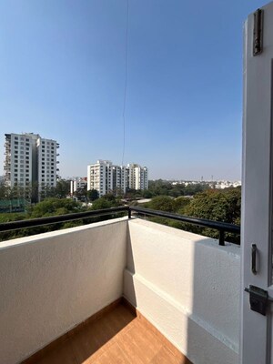 Balcony in 3 BHK Apartment at Rohan Nilay, Aundh – for Rent