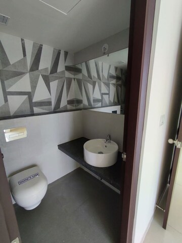 Bathroom in 1 BHK Apartment at Puraniks Kanchanpushp Complex, Kavesar – for Rent