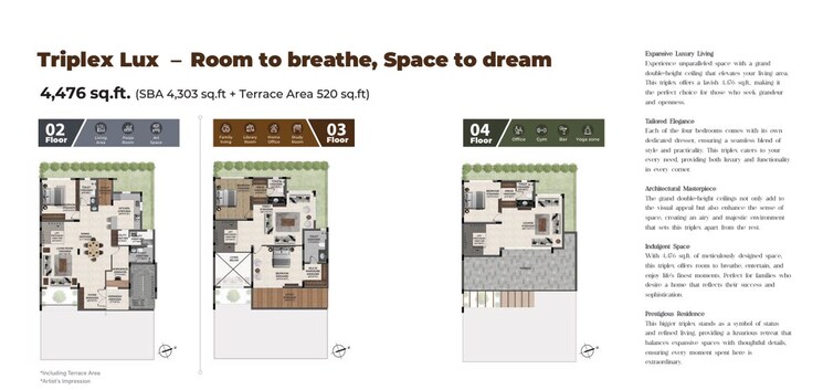 Floor Plan, valmark-city-ville 3 Bedroom 2298 Sq.Ft. Villa In Bannerghatta Road Bangalore 9917426