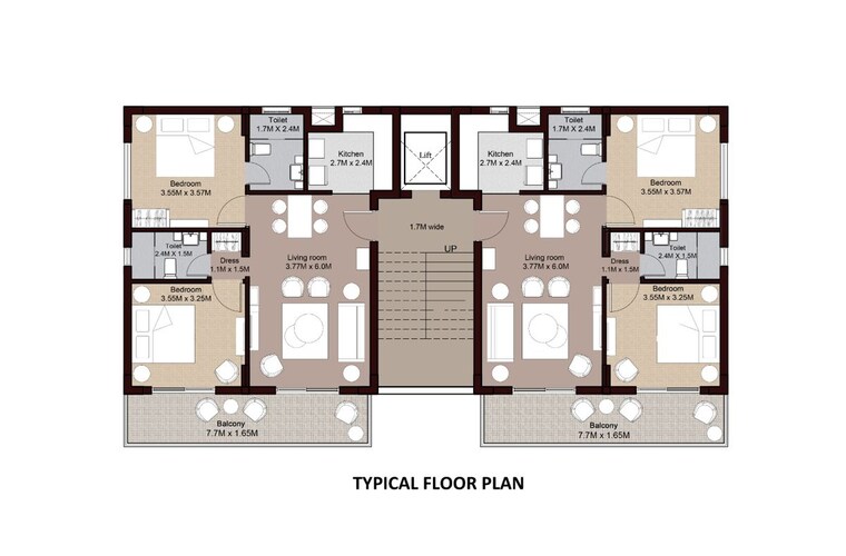 Floor Plan, dhalli 2 Bedroom 1050 Sq.Ft. Apartment In Dhalli Shimla 9917549