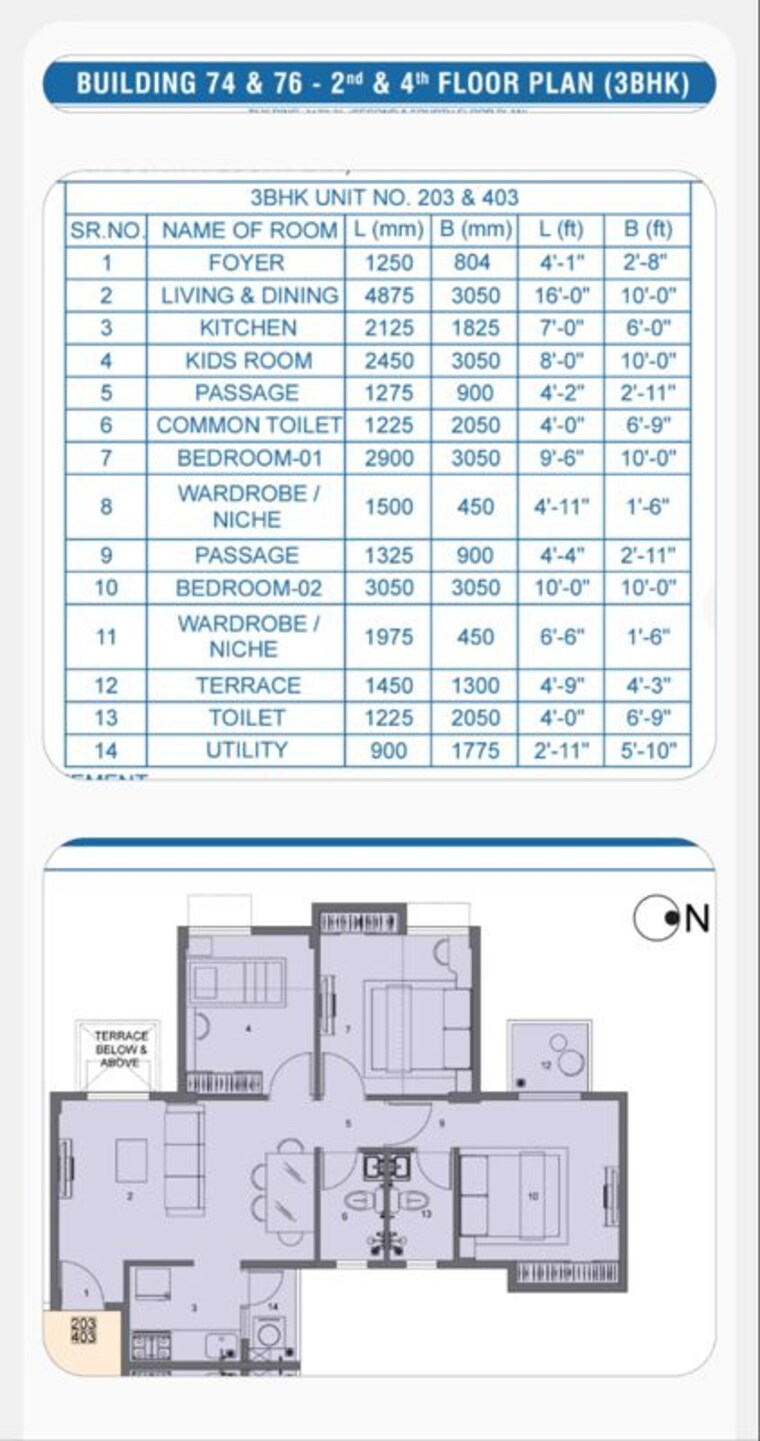 Floor Plan, peninsula-address-one-phase-5 3 Bedroom 653 Sq.Ft. Apartment In Gahunje Pune 9916413