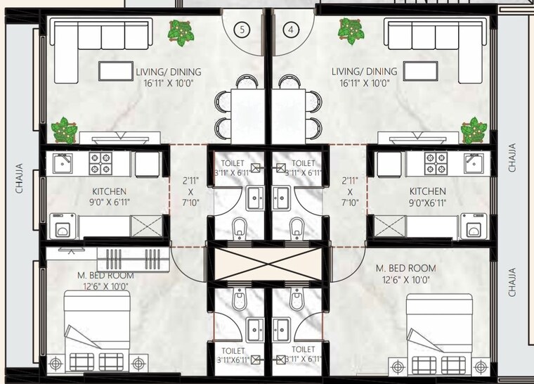 Floor Plan, andheri west 2.5 Bedroom 943 Sq.Ft. Apartment In Andheri West Mumbai 9918384