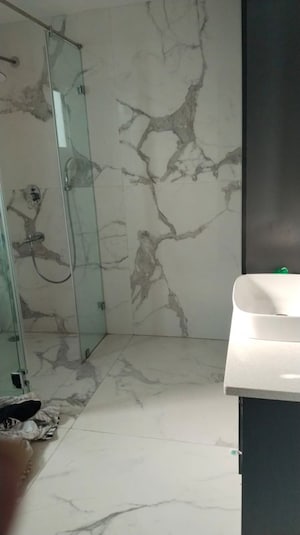 Bathroom in 3 BHK Builder Floor at Ansal API Esencia, Sector 67 – for Rent