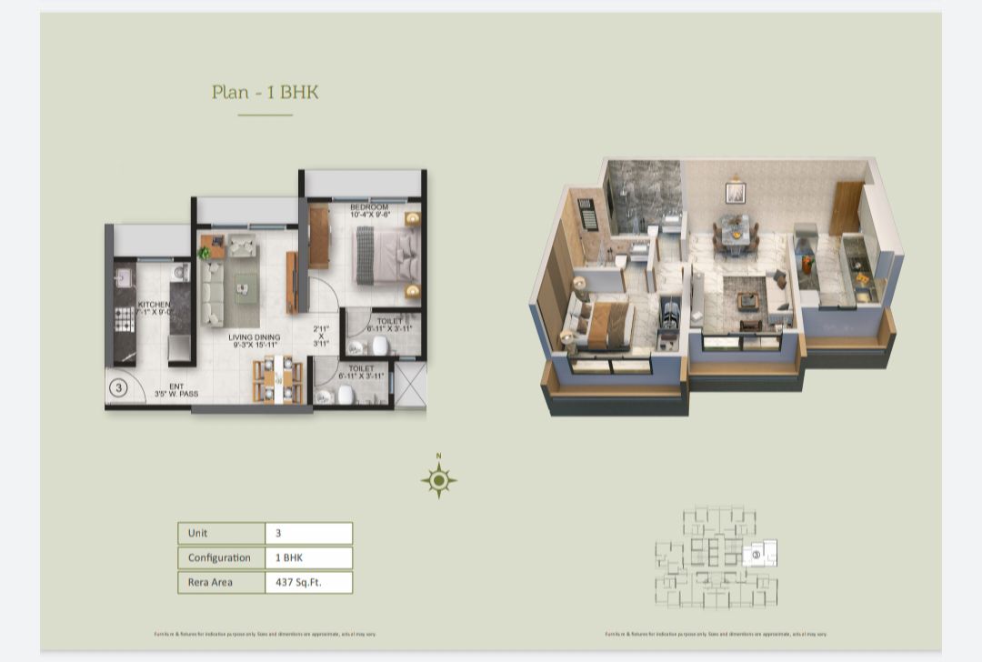 2 BHK + Pooja Room Apartment For Sale in Ace Parkside