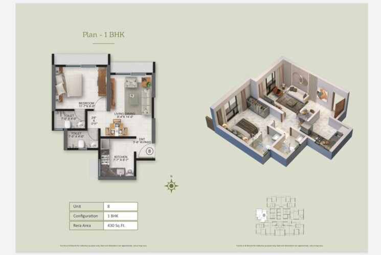Floor Plan, ace-parkside 2 Bedroom 653 Sq.Ft. Apartment In Kasarvadavali Thane 9918693