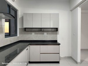 Kitchen in 3 BHK Apartment at Puravankara Purva Atmosphere, Thanisandra Main Road – for Rent