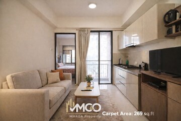 Living Room in 3.5 BHK Apartment at Baner – for Rent