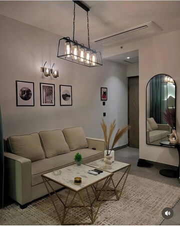 Living Room in 1 RK Apartment at Supertech Supernova Spira Suites, Sector 94 – for Rent