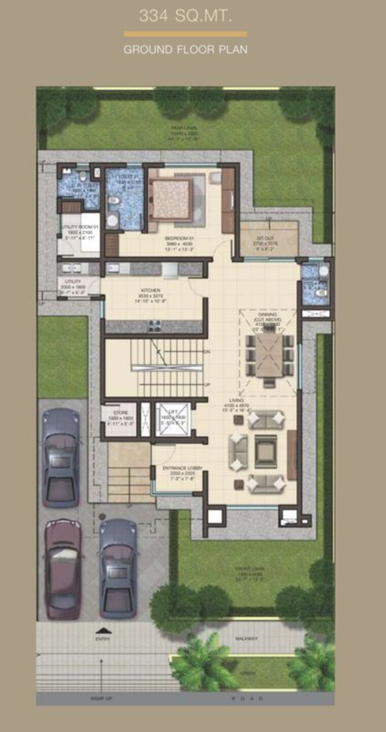 Floor Plan, sobha-international-city-phase-1 5 Bedroom 3360 Sq.Ft. Villa In Sector 109 Gurgaon 9918984