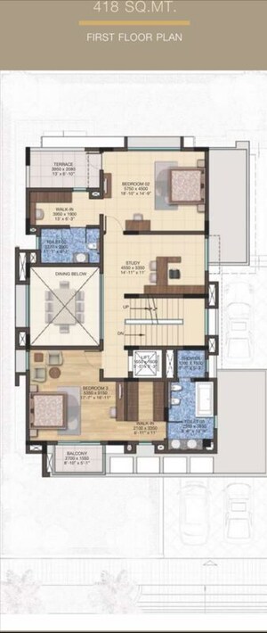 Floor Plan in 5 BHK Villa at Sobha International City Presidential Villa, Sector 109 – for Sale