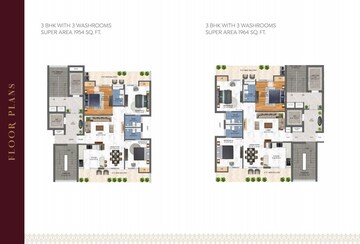 Floor Plan in 3 BHK Apartment at Singhpura – for Sale