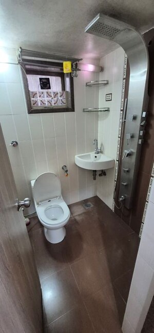 Bathroom in 2 BHK Apartment at Jheel Darshan Apartment, Powai – for Rent