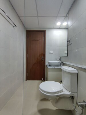 Bathroom in  Apartment at Bhartiya Nikoo Homes Phase 2, Thanisandra Main Road – for Rent