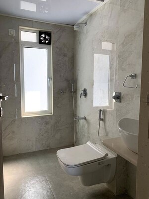 Bathroom in 3 BHK Apartment at Shraddha Elite, Borivali West – for Rent