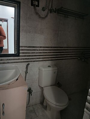 Bathroom in 3 BHK Builder Floor at Chittaranjan Park – for Rent