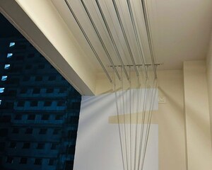 Staircase in 2 BHK Apartment at Adarsh Greens, Kogilu – for Sale