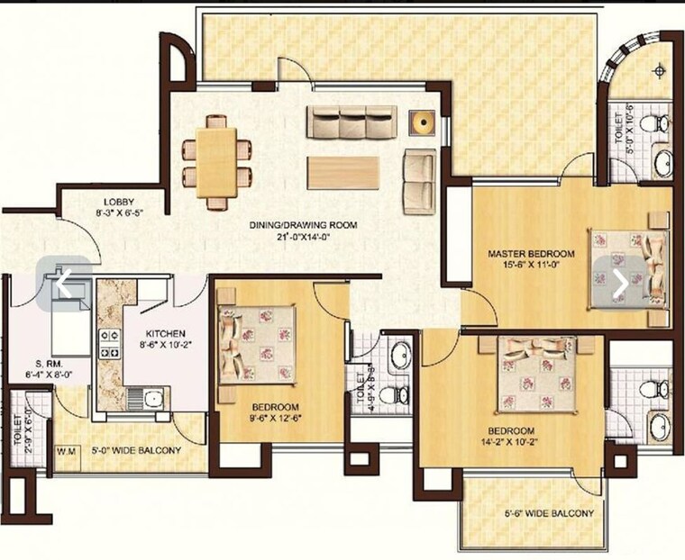 Floor Plan, spaze-privy 3.5 Bedroom 1975 Sq.Ft. Apartment In Sector 72 Gurgaon 9919830