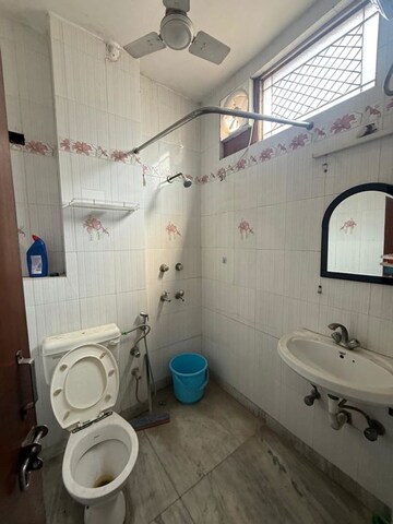 Bathroom in 1 BHK Builder Floor at Kalkaji – for Rent