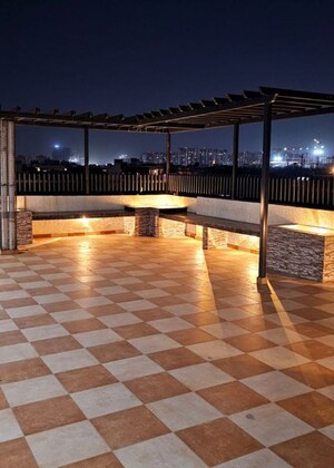 Terrace in 3 BHK Apartment at Ansal Sushant Apartments, Sushant Lok I – for Rent