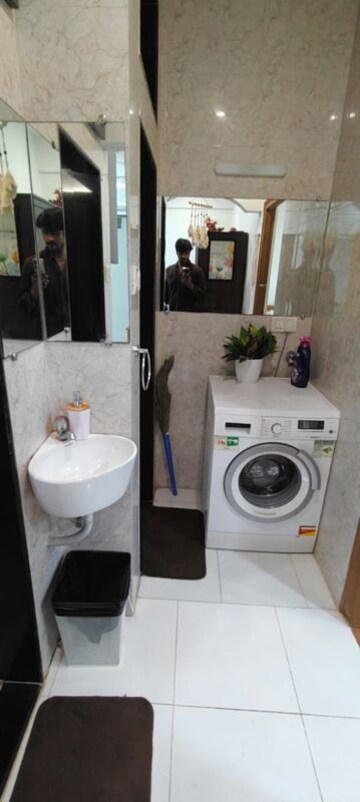 Bathroom in 1 BHK Apartment at Pearl Haven, Bandra West – for Rent