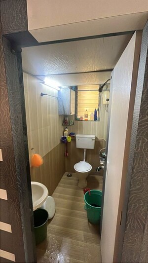 Bathroom in 1 BHK Apartment at Sai Mahal C.H.S, Malad West – for Rent