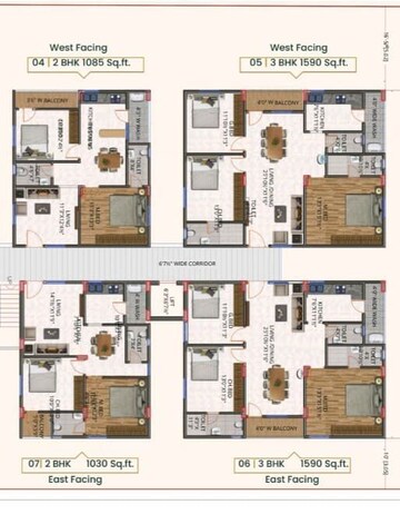 Floor Plan in 3 BHK Apartment at Mithilapuri Colony – for Sale