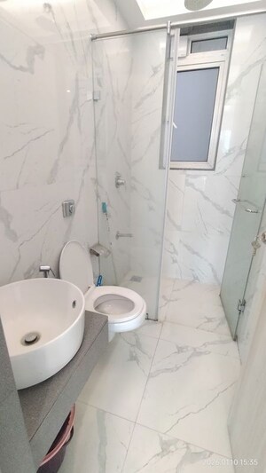 Bathroom in 2 BHK Apartment at Aurum Q Residences, Ghansoli – for Rent