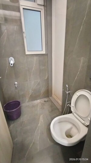 Bathroom in 2 BHK Apartment at Aurum Q Residences, Ghansoli – for Rent