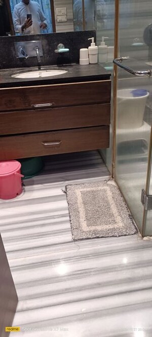 Bathroom in 1 BHK Apartment at Shreepati Jewels Ruby, Girgaon – for Rent