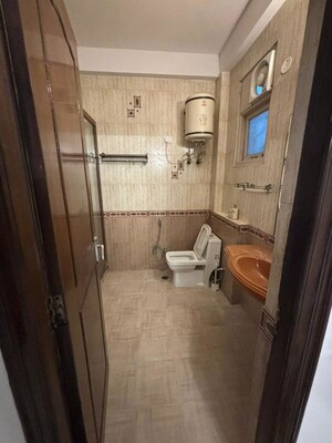 Bathroom in 1 RK Builder Floor at Chattarpur – for Rent