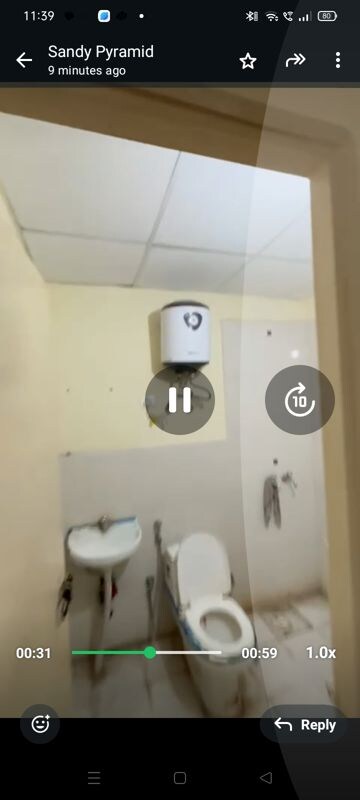 Bathroom in 2 BHK Apartment at Pyramid Elite, Sector 86 – for Rent