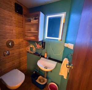 Bathroom in 1 BHK Apartment at Lodha Crown Quality Homes, Majiwada – for Rent