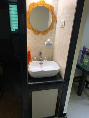 Bathroom in 1 BHK Apartment at Keshav Shrushti, Malad West – for Rent
