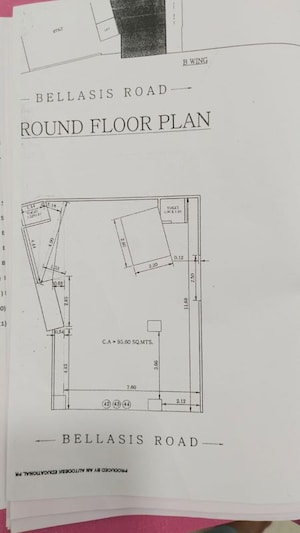 Floor Plan in  Showroom at Mumbai Central Suburbs – for Rent