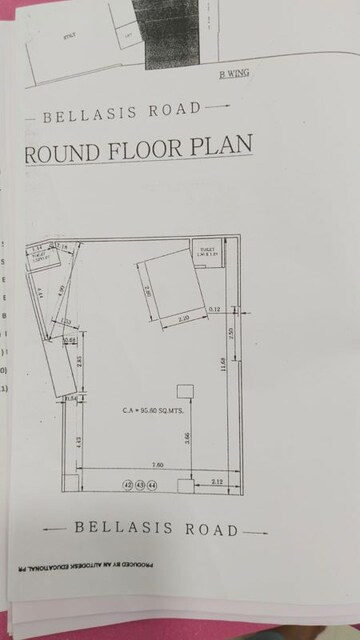 Floor Plan in  Showroom at Mumbai Central Suburbs – for Rent