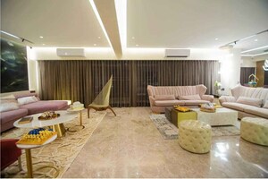 Living Room in 5 BHK Apartment at Paradigm Nivan, Khar West – for Rent