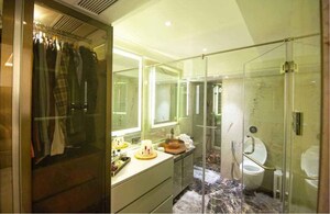 Living Room in 5 BHK Apartment at Paradigm Nivan, Khar West – for Rent