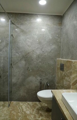 Bathroom in 3 BHK Builder Floor at Sarvapriya Vihar – for Rent