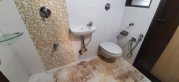 Bathroom in 3 BHK Apartment at Shree Balaji Satyam Towers, Kopar Khairane – for Rent