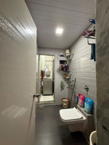 Bathroom in 2 BHK Apartment at Hiranandani Delanna, Ghodbunder Road – for Rent