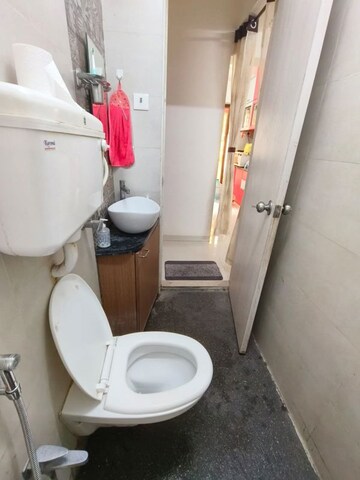 Bathroom in 2 BHK Apartment at Rajaram Sukur Sapphire, Ghodbunder Road – for Rent