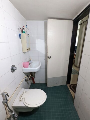 Bathroom in 2 BHK Apartment at Rajaram Sukur Sapphire, Ghodbunder Road – for Rent