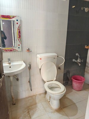 Bathroom in 2 BHK Apartment at Nalinottam Residency, Pashan Sus Road – for Rent