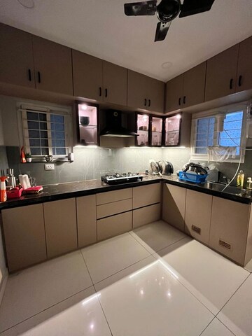 Kitchen in 3 BHK Apartment at Aparna Sarovar, Nallagandla – for Rent