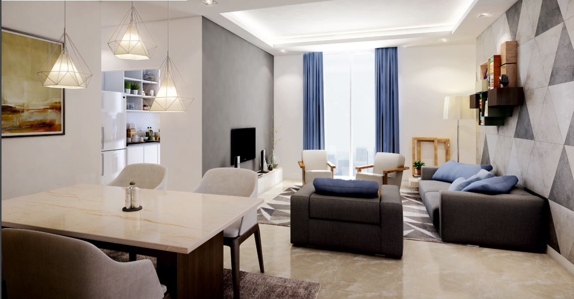 3 BHK + Servant Room 1140 Sq.Ft. Apartment in Spenta Medius