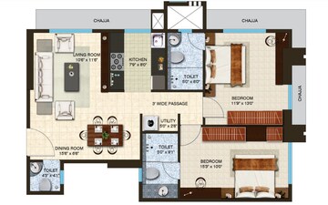 Floor Plan in 3 BHK Apartment at Spenta Medius, Matunga West – for Sale