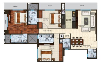 Floor Plan in 3 BHK Apartment at Spenta Medius, Matunga West – for Sale