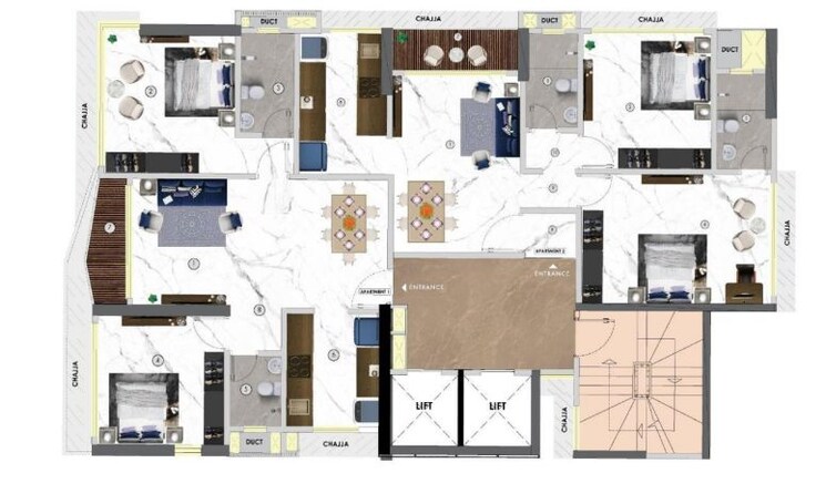Floor Plan, dadar west 2 Bedroom 799 Sq.Ft. Apartment In Dadar West Mumbai 9923213